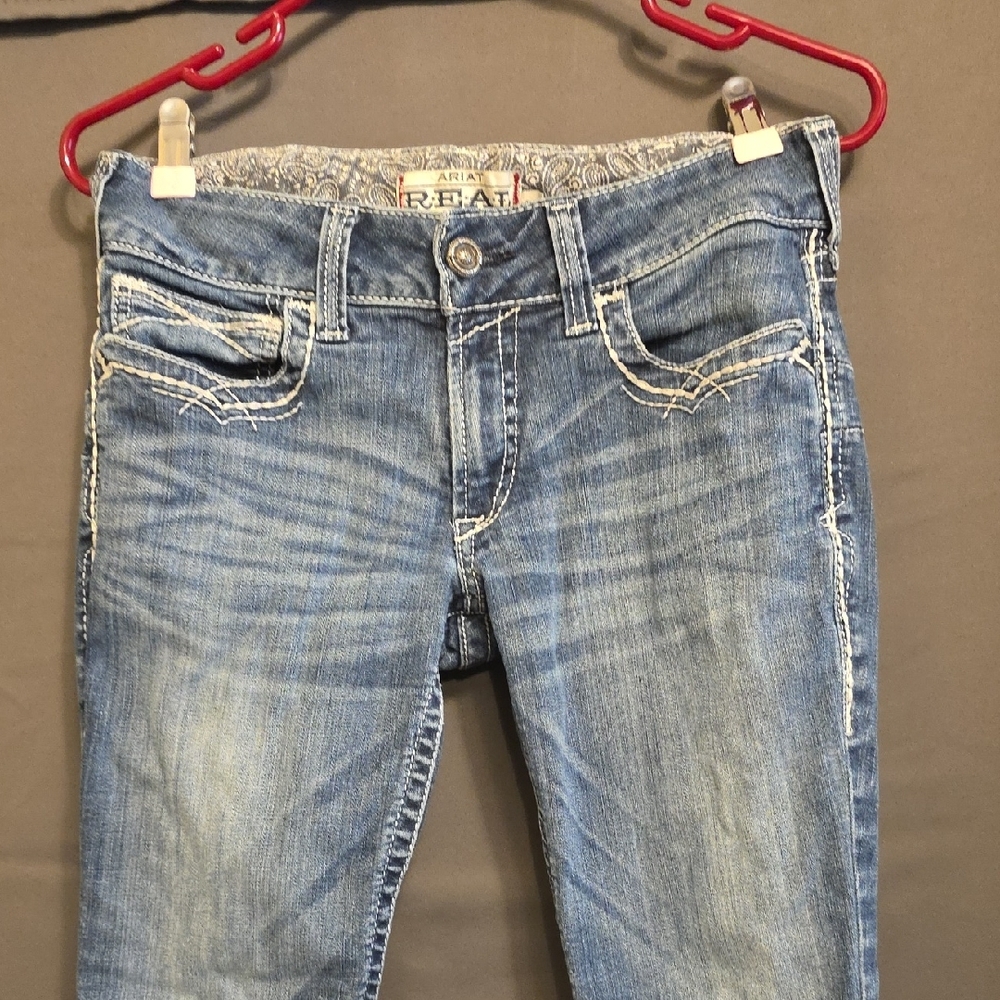 Ariat Women's Straight Leg Blue Jeans - Picture 2 of 5